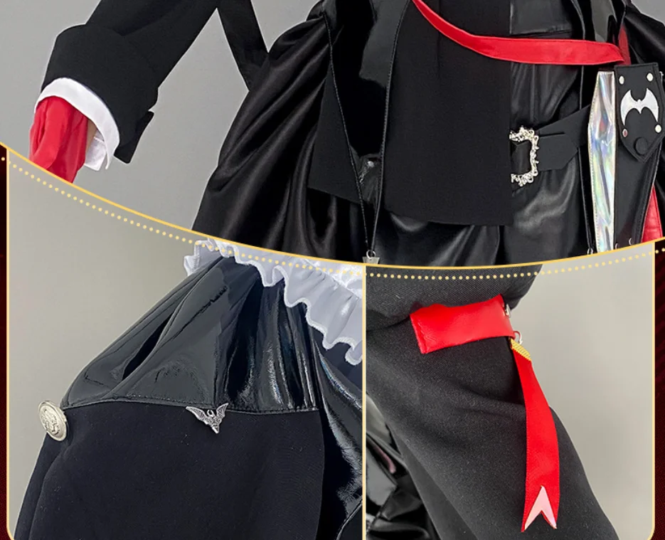 Fantasy Black Evening Dress Cosplay Costume