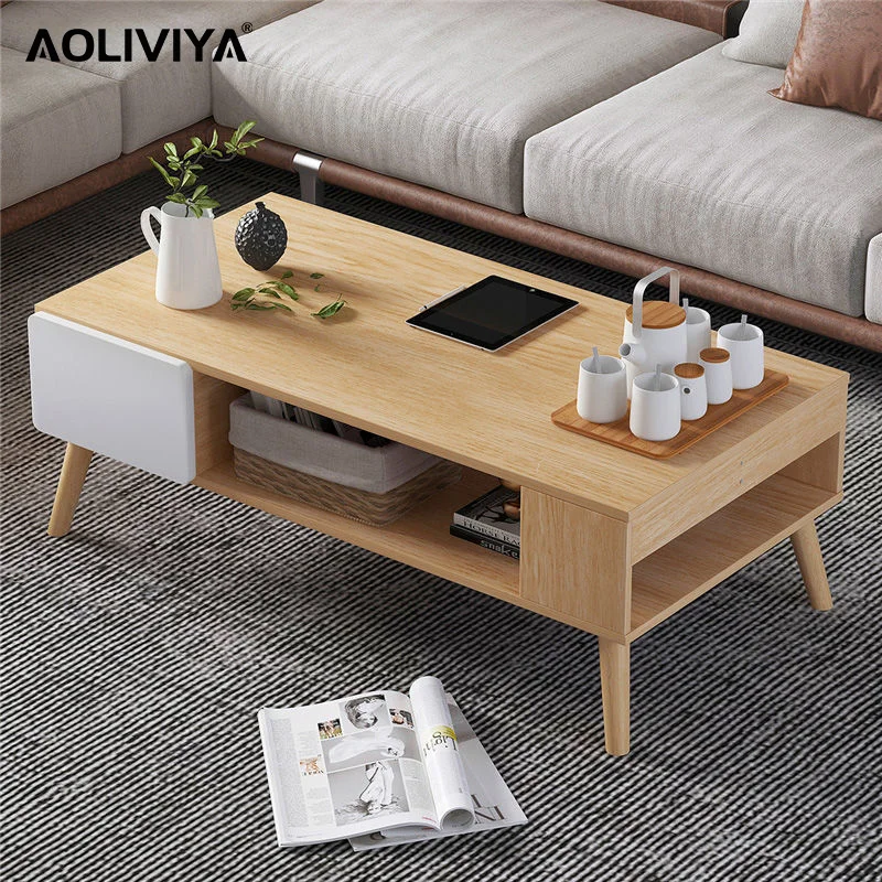 

AOLIVIYA Coffee Table Small Apartment Rental Home Living Room Table Nordic Creative Tea Table Sofa Side Table