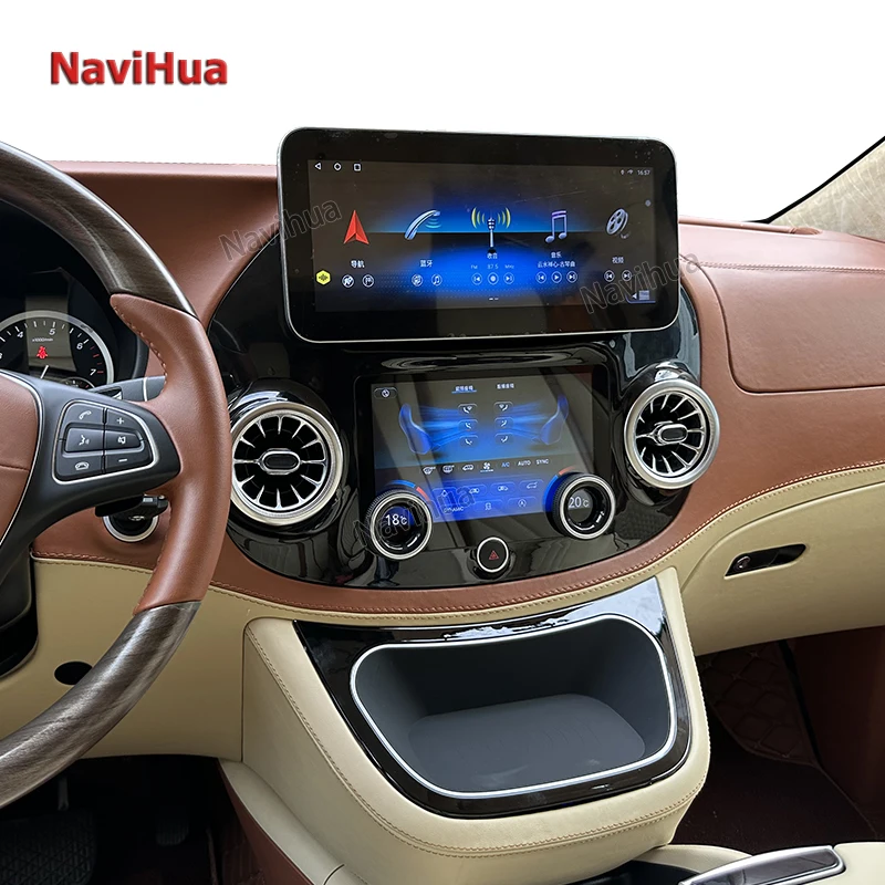 

Автомагнитола на Android, 12,3 дюйма, DVD-плеер, GPS-навигация с панелью управления переменным током для Mercedes Benz Vito 2014-2020