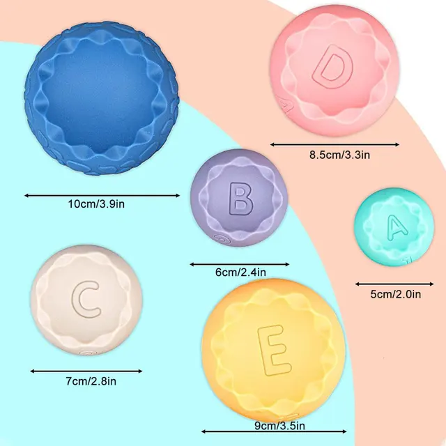 Baby Sorting Nesting & Stacking Toys for Educational Stacking Blocks Color Shape Soft Rubber Blocks Toys for 6+ Months Toddlers 6