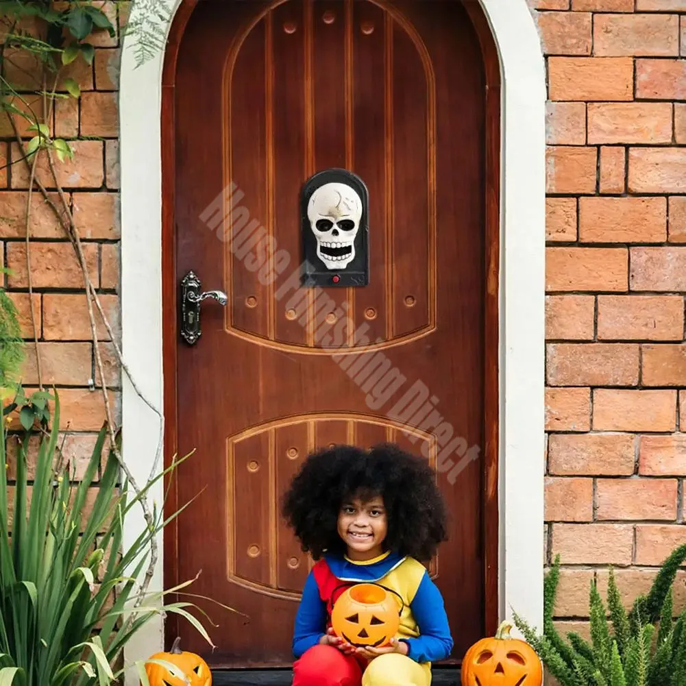 Halloween Haunted Doorbell Animated Eyeball Halloween Decoration with Spooky Sounds Halloween Doorbell Party Decor