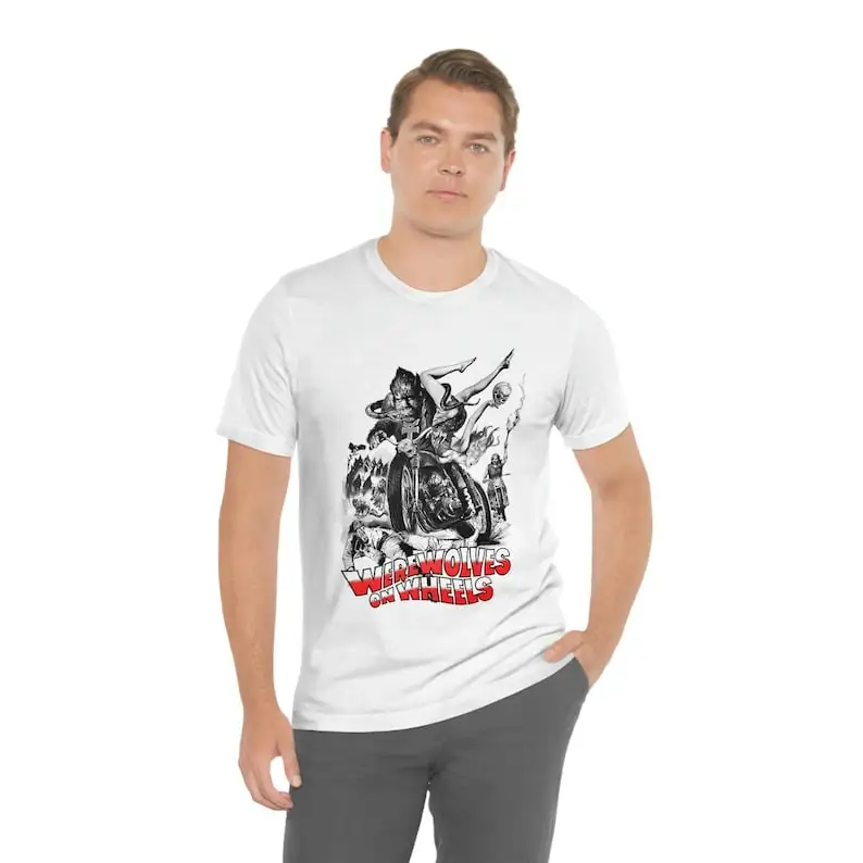

Werewolves On Wheels T-Shirt Horror Movie Short Sleeve Tee