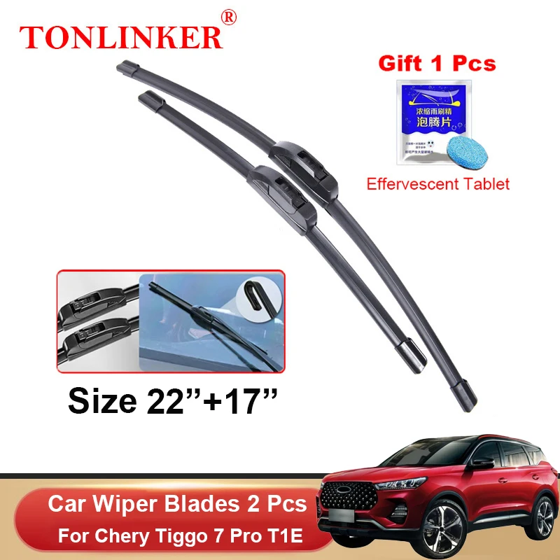 

TONLINKER Wiper Blades For Chery Tiggo 7 Pro T1E 2020 2021 2022 2023 Car Accessories Front Windscreen Wiper Blade Brushes Cutter