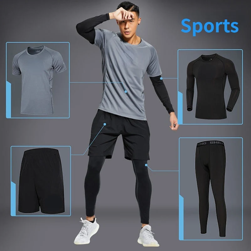 Men-s-Tracksuit-Gym-Fitness-Compression-Basketball-Sports-Suit-Clothes ...