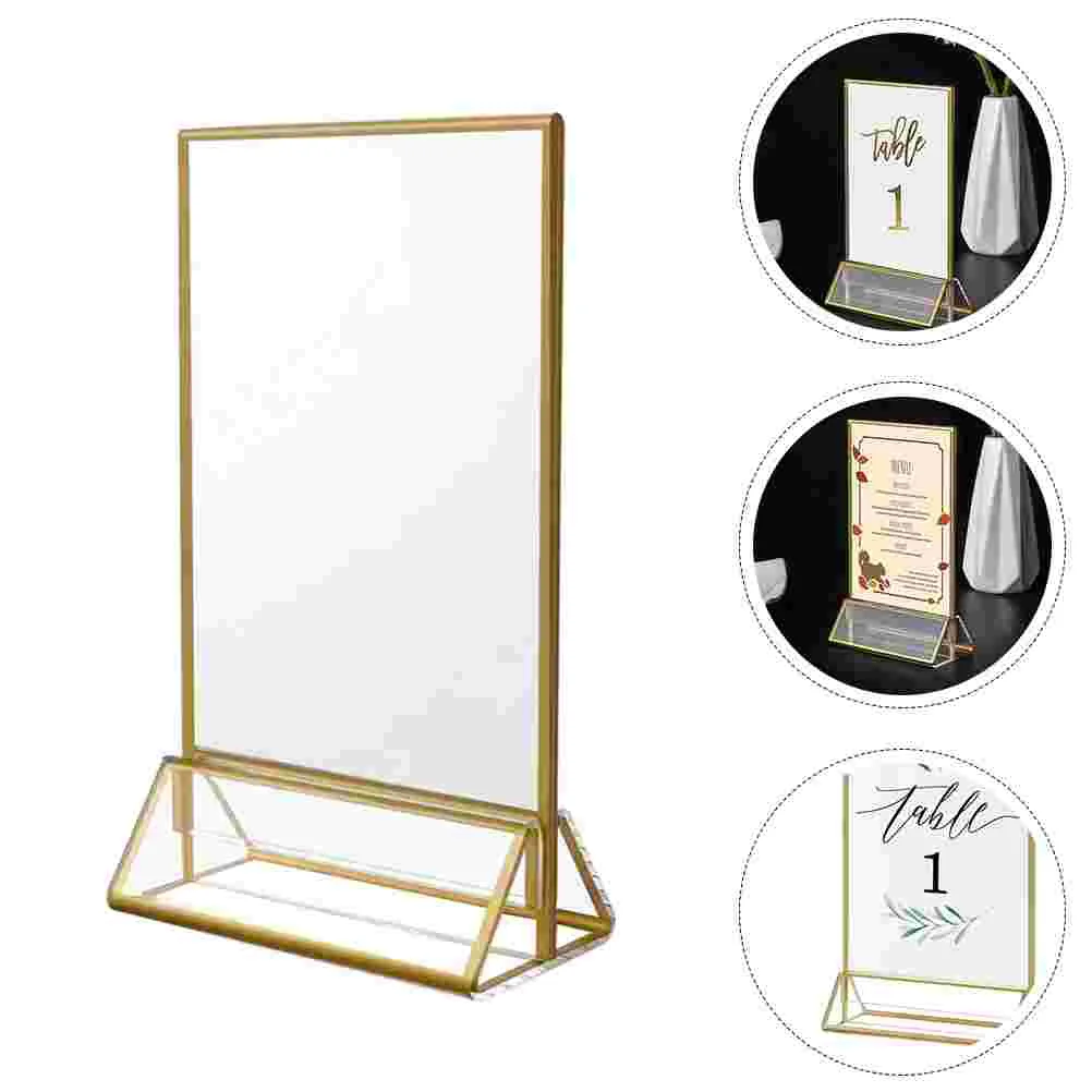 Multipurpose Display Stand Desktop Paper Menu Holder Detachable Sign Board a4 tabletop erasable chalkboard sign stand place cards stand up  board whiteboard bulletin letter display menu board stand