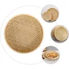 Large Size Bamboo Woven Basket Storage Tray Home Fruits Plate Dessert Snack Tray Serving Food Plate Portable Reusable Woven 2