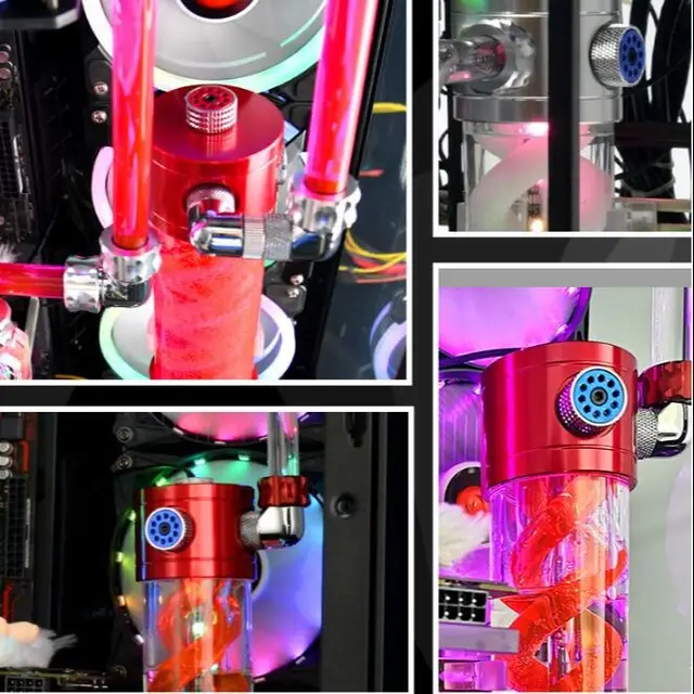 Valvola A Sfera Per Water Cooling PC | Filettatura G1/4 | In Ottone Nichelato | Maniglia Rossa - Foto 10