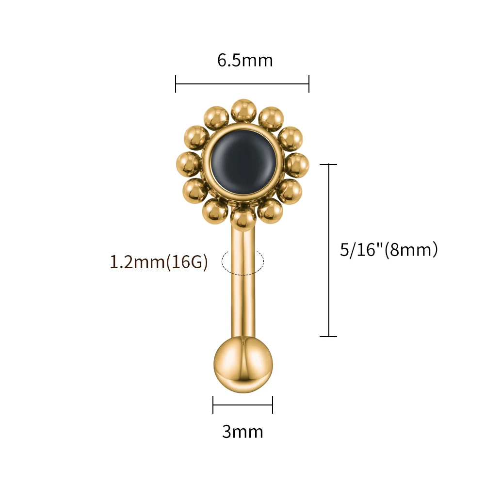 Gold 1.2x8mm