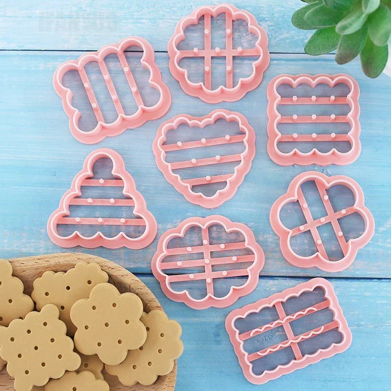 8 pz/set fai da te cartone animato stampo per biscotti natale formine per biscotti in plastica ABS stampo da forno strumenti per biscotti strumenti per decorare la torta  15