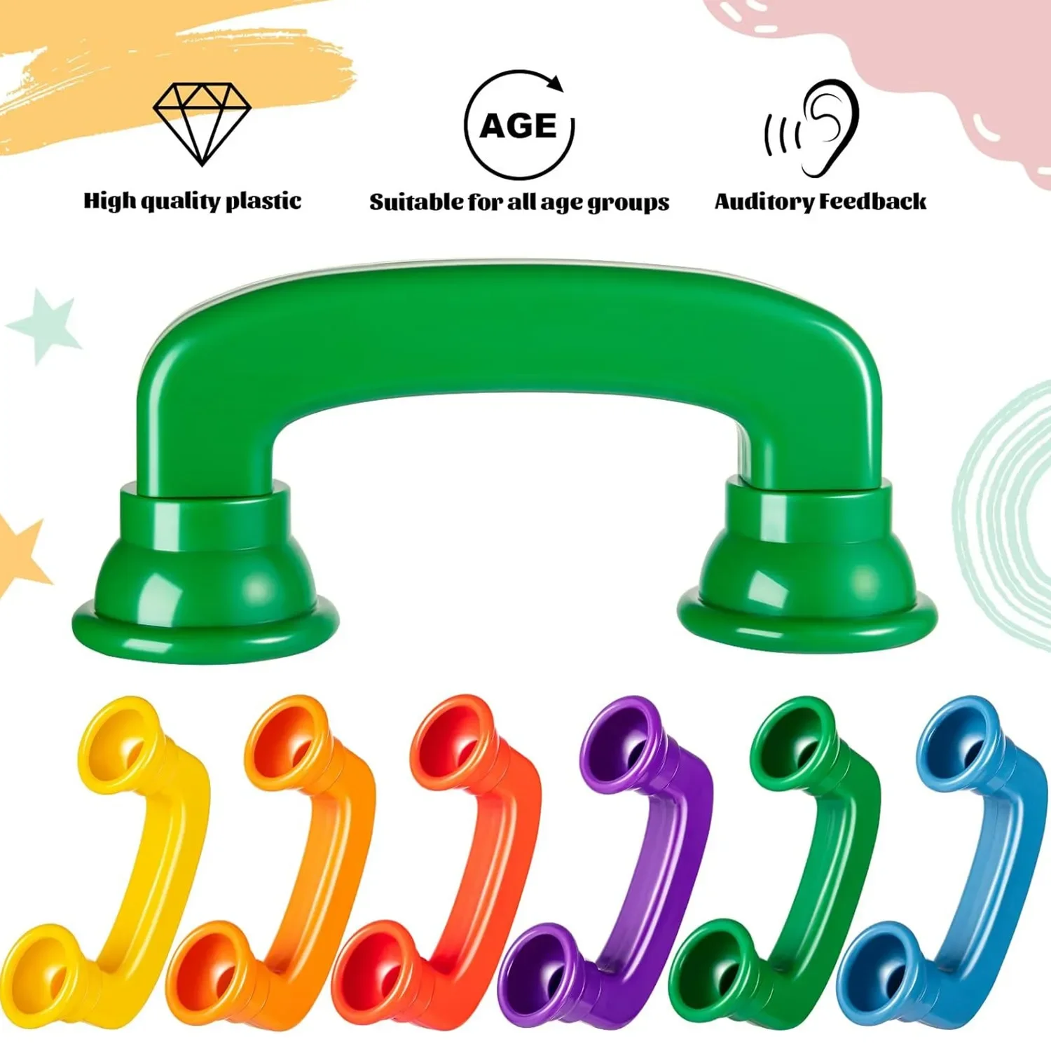Educational Learning Toy 2 Pcs Upgrade Whisper Reading Phones Hear Myself Sound Feature Speech Therapy for Preschool Children