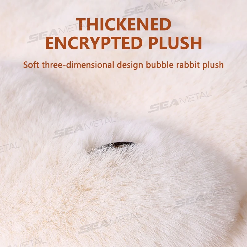 Soft Plush Car Seat Cover Winter Warm Imitation Fur Vehicle Cushion