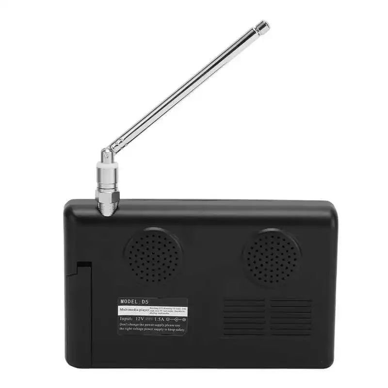 5 Inch Portable TV Rechargeable Mini Pocket TV with Stand for Fishing Driving EU Plug 110-220V portable tv