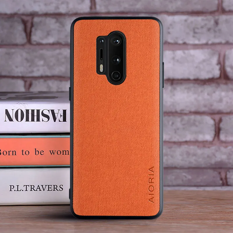 Premium Textile Leather Case with TPU and PC Back - Enhanced Camera Protection Design