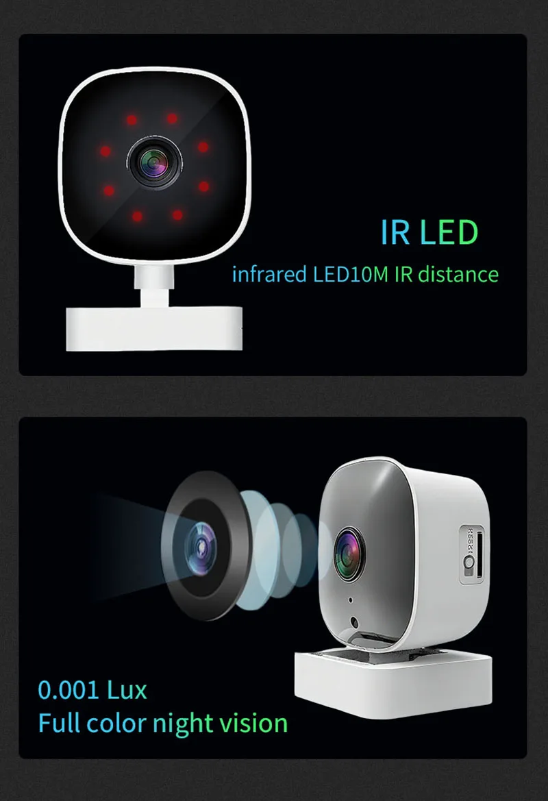 Lenovo 30W WiFi Security Camera, 4K HD Smart Home Monitor with Night Vision & Motion Detection, 2.4GHz Remote Viewing Cam 4