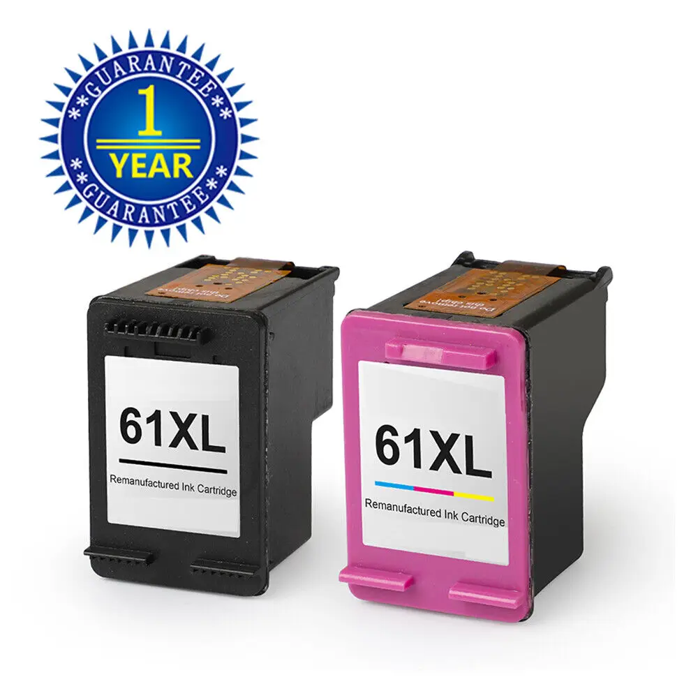 2Pk 61Xl Cartucce Di Inchiostro Nero Tri Per Hp Envy 4500 4501 4502 4504 5530 5531 5535