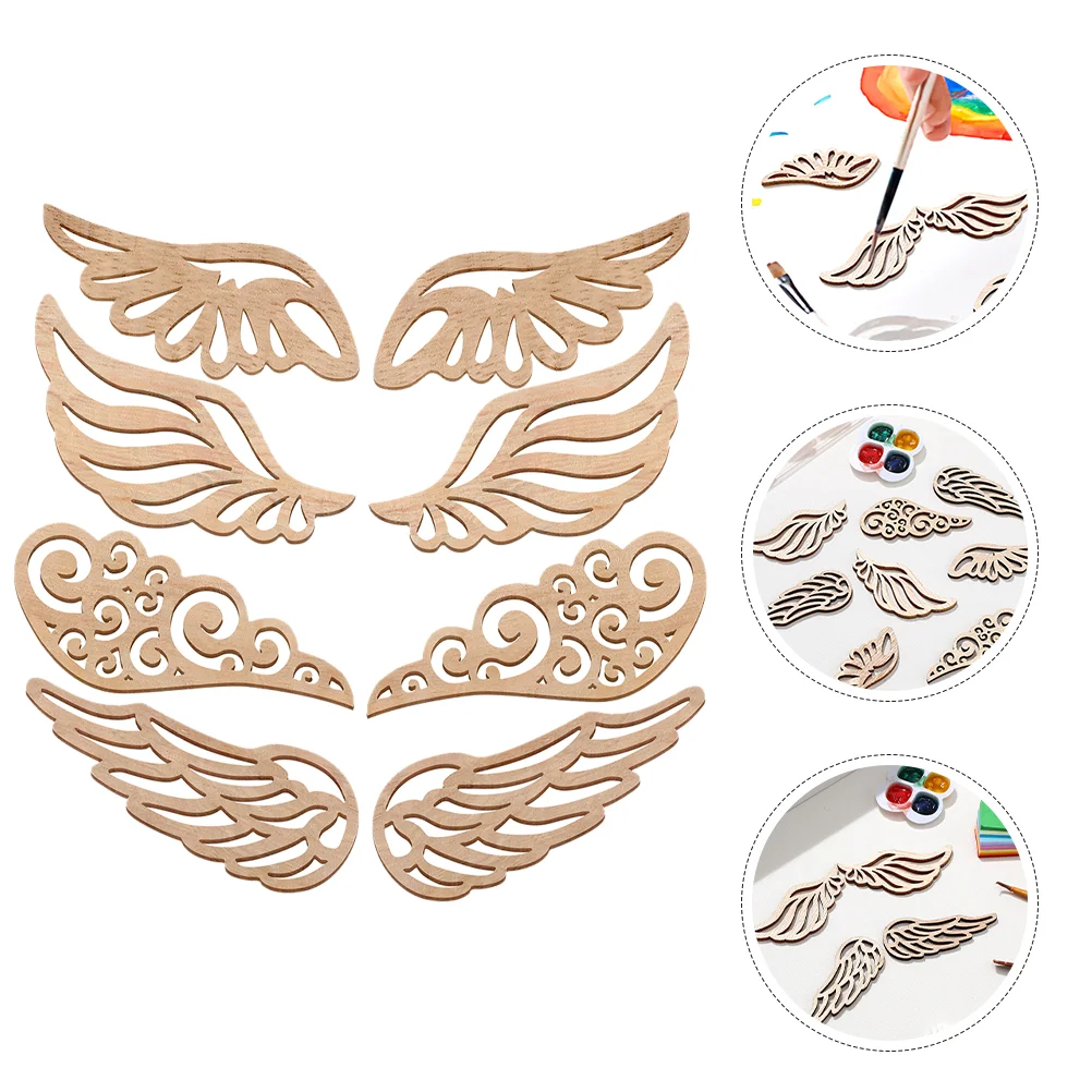 40 Pcs Angel Wings Wood Pieces Diy Craft Supplies Unfinished Decor Christmas naments Hanging Home Decor Wooden Cutouts Wind