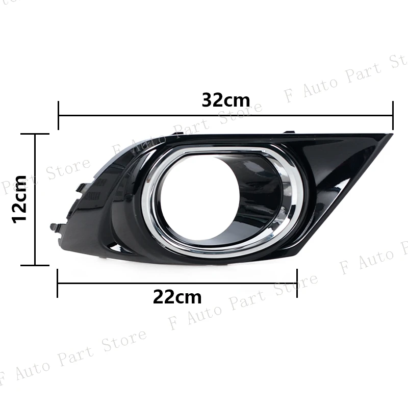 Fog Light Bezel Cover For Subaru Legacy 2015 2016 2017 – Black ABS Replacement Trim Pair