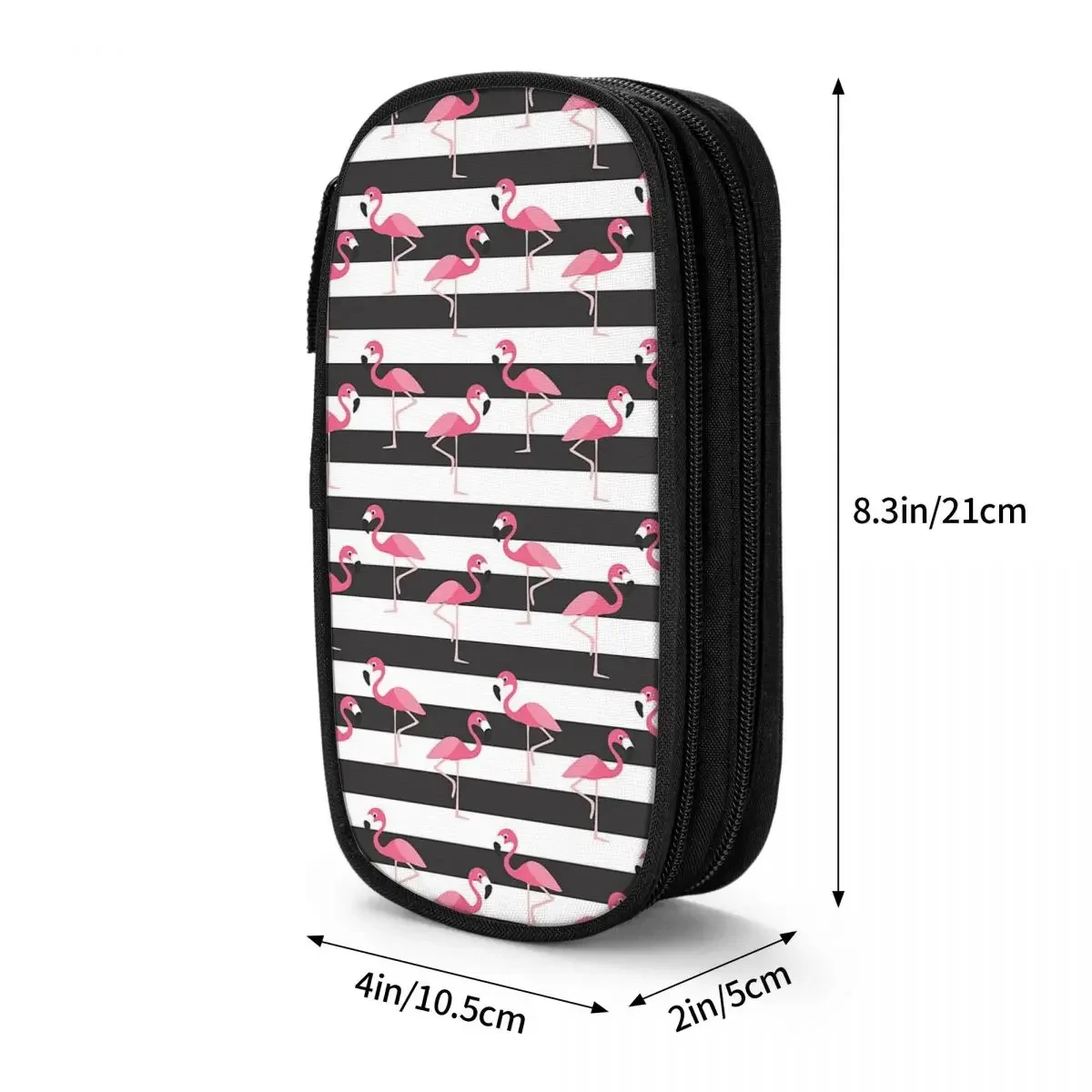 Flamingo Cactus Tropical Ruber Pencil Cases Large Capacity Pen Bags Pen Box Pencil Pouch For Boys Girls Stationery School Office