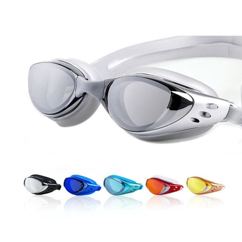 Swimming Goggles For Men Women Anti-Fog Uv Prescription Waterproof Silicone Adjust Swim Pool Eyewear Adults Kids Diving Glasses 4