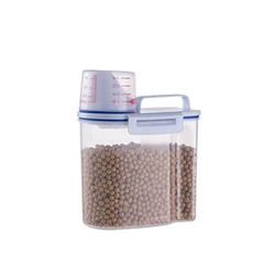 Deluxe Airtight Pet Food Storage Container - Durable, Spacious, Easy-to-Clean & Chic Design (1.5KG white)