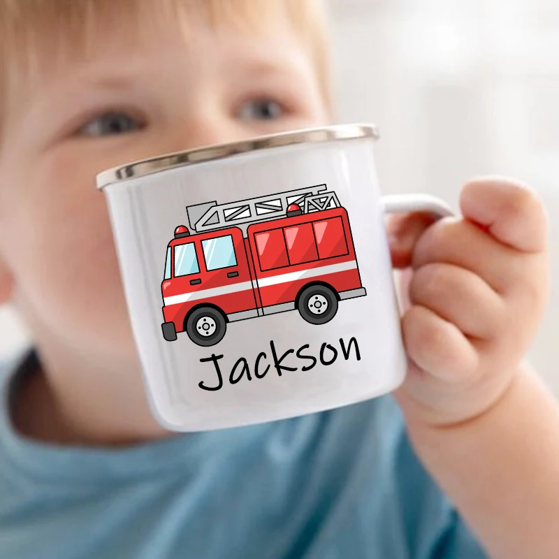 Personalized Custom Mug For Kids Hot Chocolate Car With Name Boys Kids Handle Mugs Birthday Party Favors Children's Gift