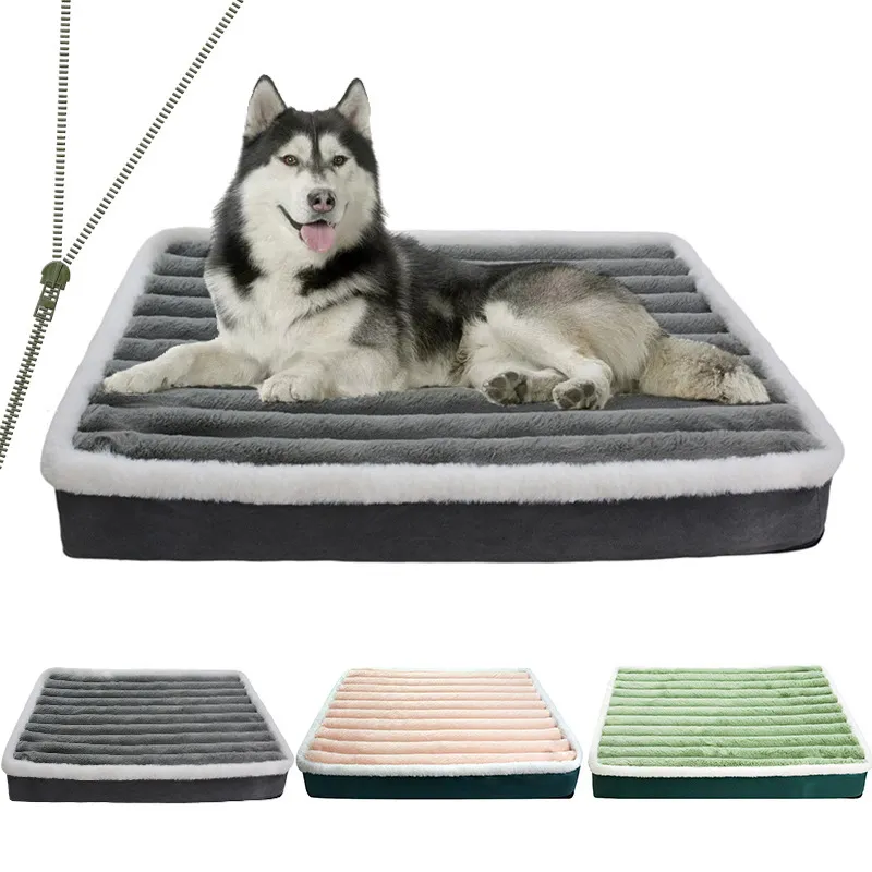 Hondenbed Mat Met Rits Remolvable Huisdierenmatras Voor Honden Slaapmat Wasbaar Hondenmatras Pet Pad Kussen Voor Klein Medium Huisdier