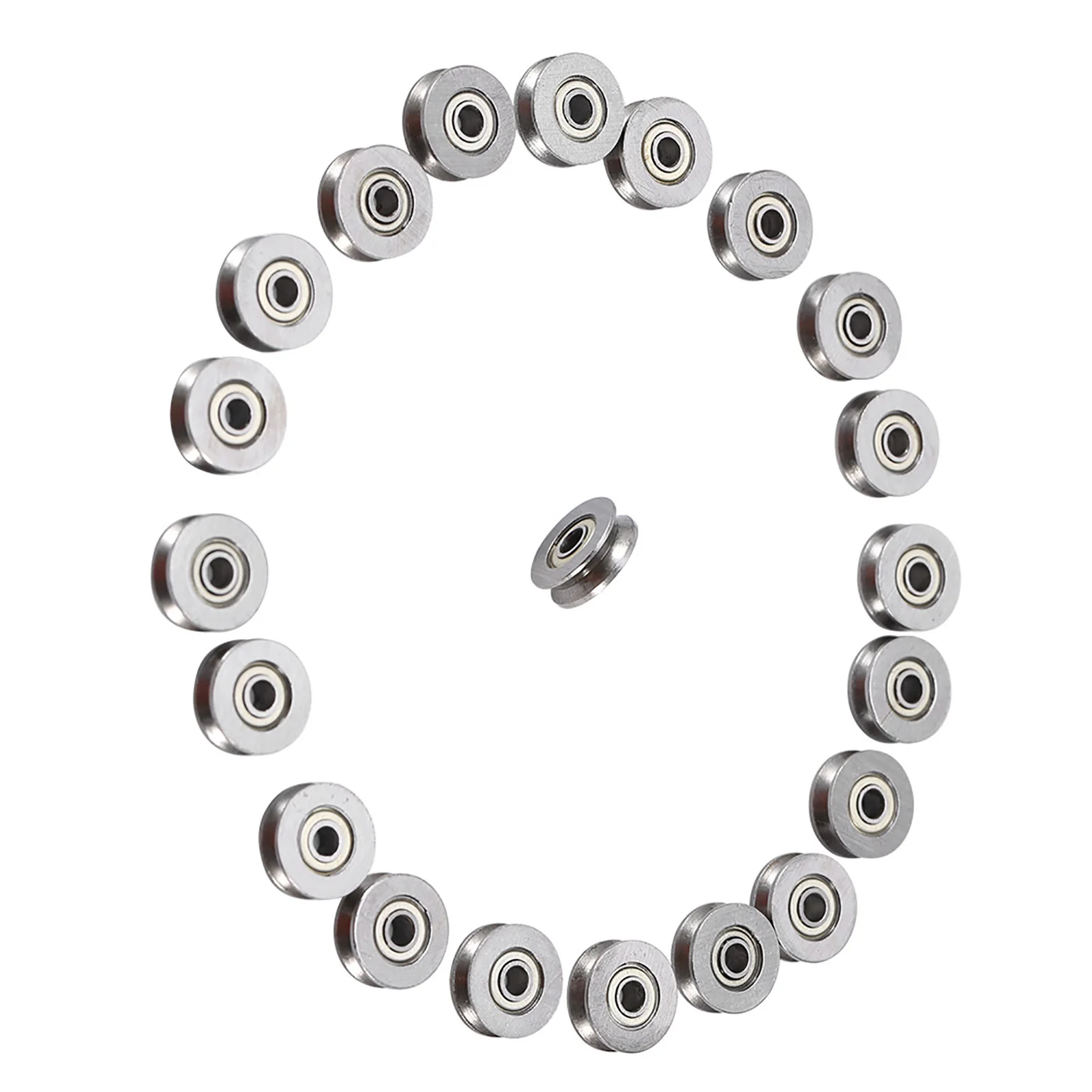 20pcs V623ZZ V Groove Ball Bearing Pulley For Rail Track Linear Motion System 3x12x4mm V Groove Bearing Pulley self lubricating sleeve bearing