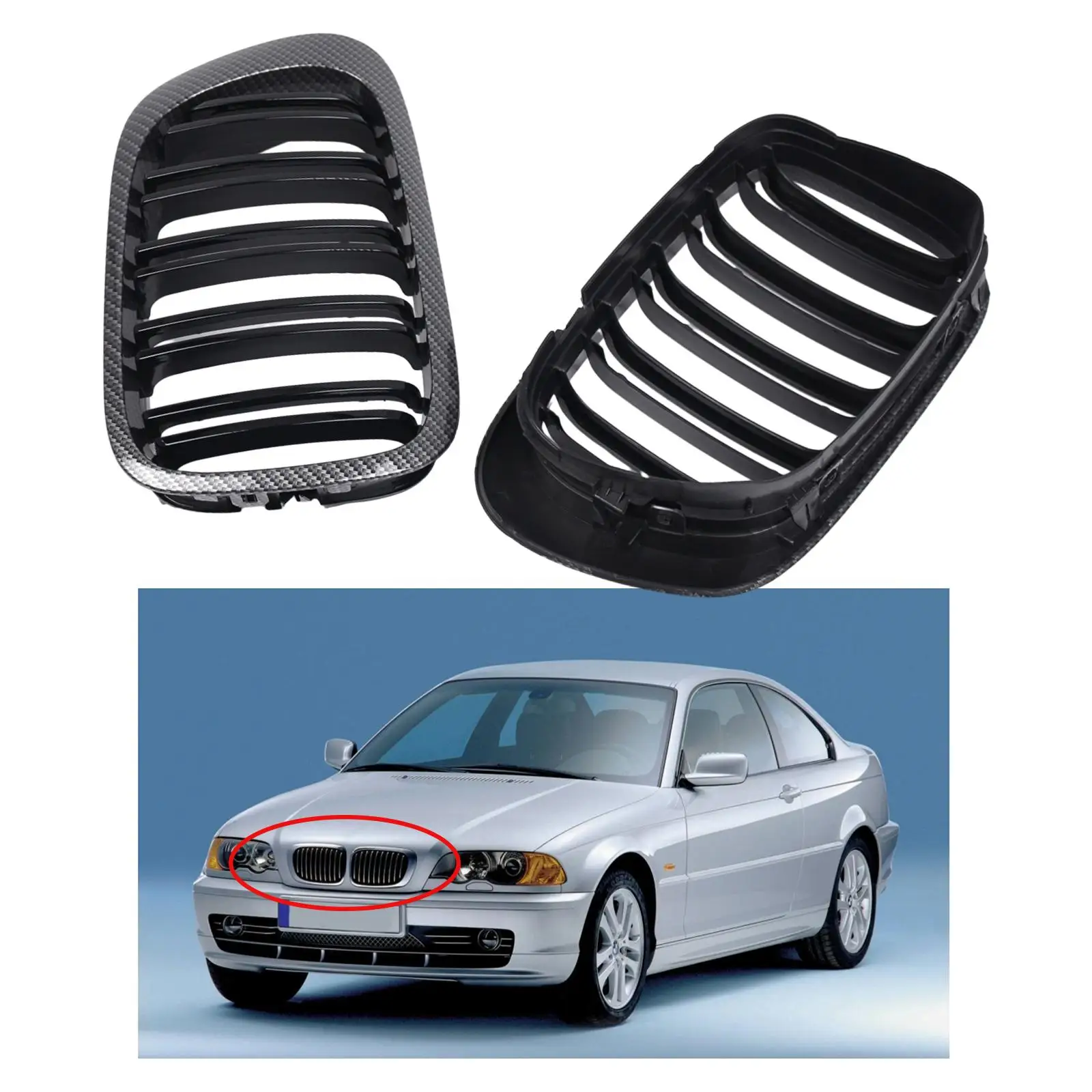 

2X Передняя решетка радиатора для BMW Coupe 2 Door