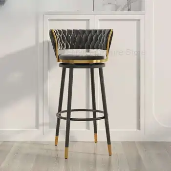 Feature Modern Bar Chairs Nordic Living Room Stool Outdoor Luxury Bar Chairs Kitchen Design High Barkrukken Furniture SR50BC 1