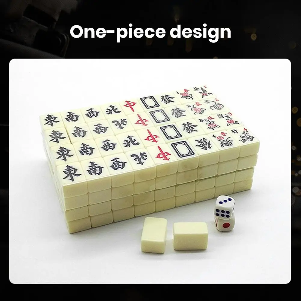 Mini Mahjong Set Miniature Mahjong Tiles Portable Mini Game Set for Travel Home Parties Lightweight for On-the-go
