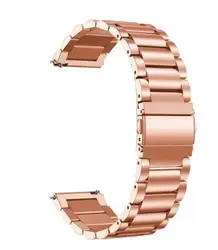 Premium Stainless Steel Watch Band - 22mm Adjustable Metal Strap for Galaxy Watch 42mm (Rose gold)