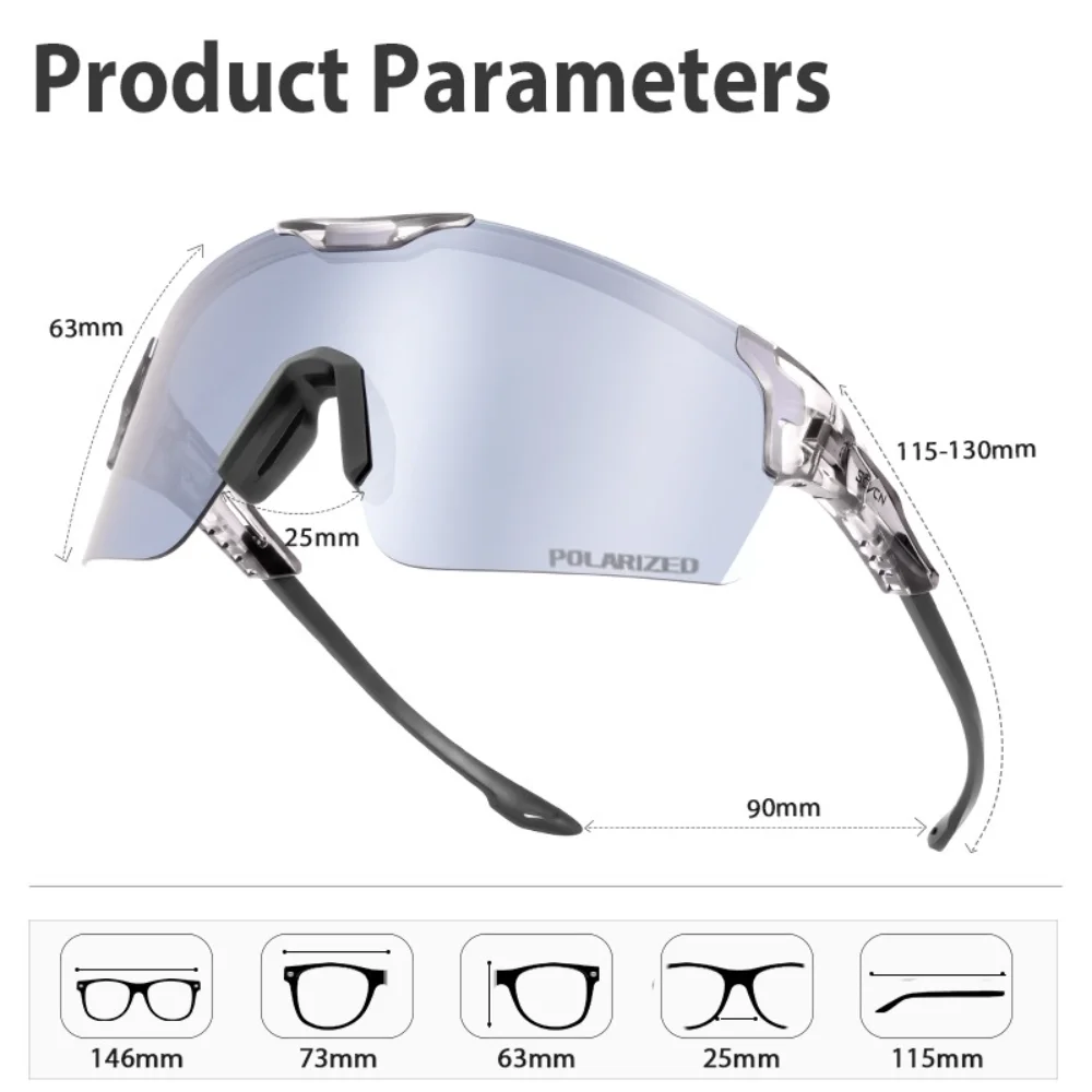 SCVCN Hiking Eyewear Sunglasses Polarized Cycling Glasses for Men Sports MTB Mountain Goggles Women Bicycle Road Bike Protection