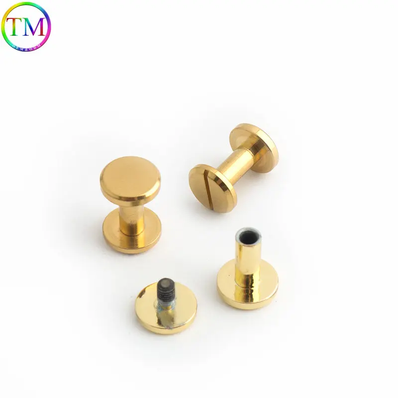20-100 Pieces Metal Solid Chicago Screw Nail Rivets Stud Bolt Round Nail Spike For Clothes Leather Craft Repair Accessories