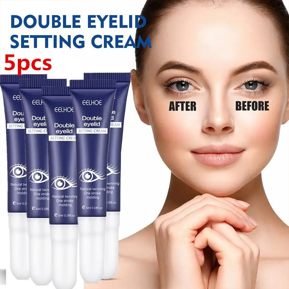 5pcs EELHOE Eyelids Styling Cream Pen Eyes Shaping Magic Double Layer
