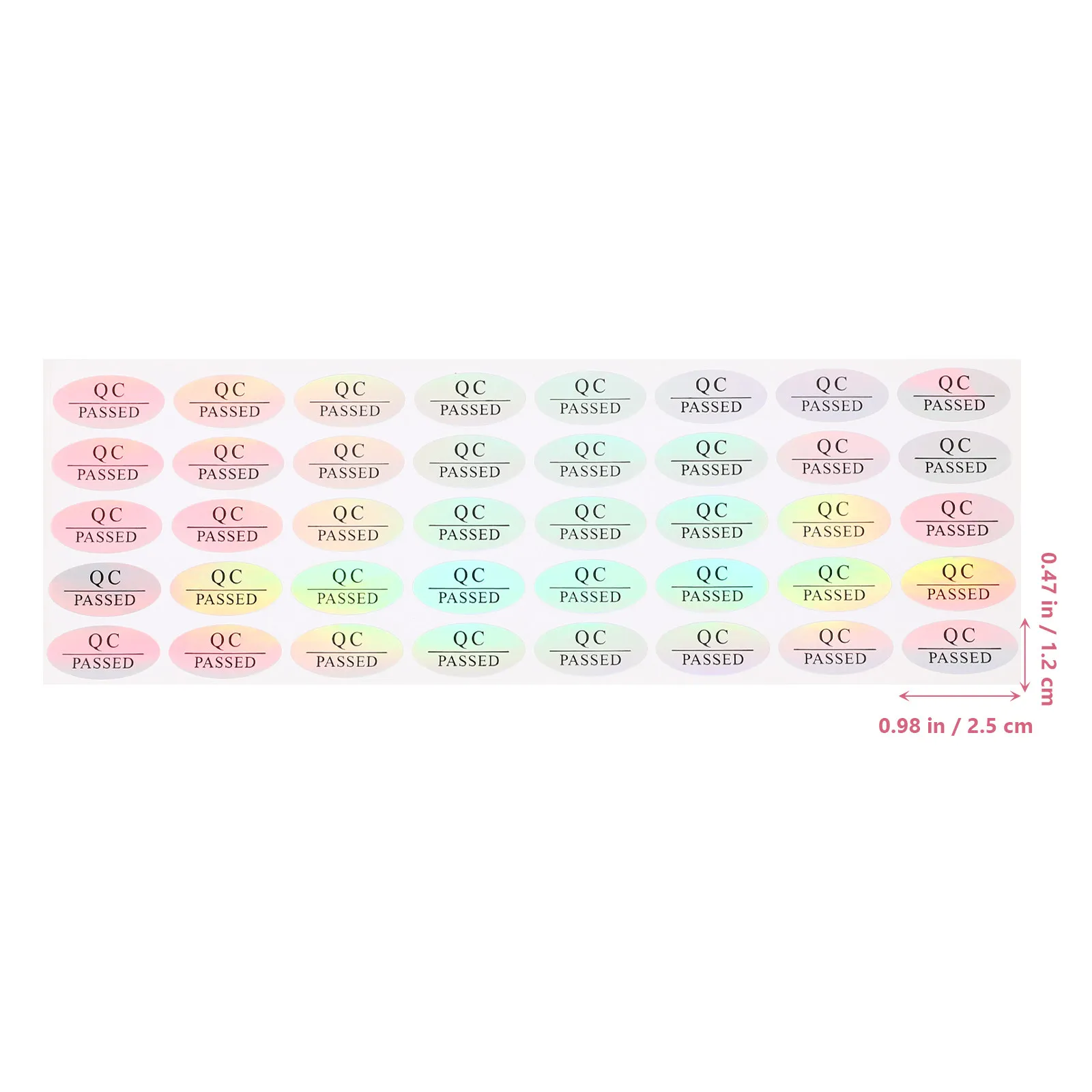 500개 QC 통과 라벨 방수 PVC 자체 접착식 품질 테스트 스티커 (창고 배송 재고 상태용)