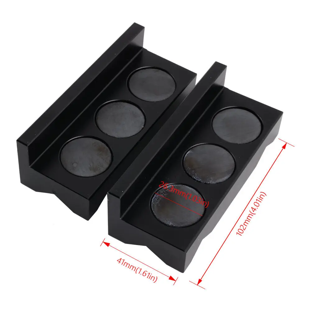 Premium Billet Aluminum Vise Jaw Protective Inserts with Magnetic Grip