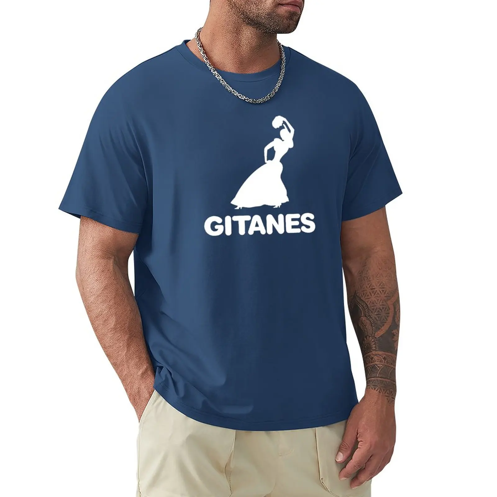 Emblema Vintage Gitanes Gypsy Dancer 1970'S-Matra, Ligier, Serge Gainsbourg-T-Shirt Con Stampa Bianca Top Magliette Da Uomo