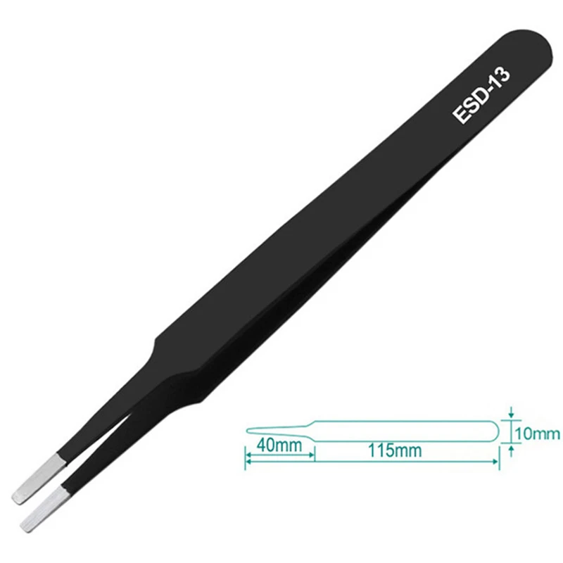Anti-static Industry Tweezers Set Stainless Steel Non-magnetic Handicraft Makeup Tool For Eyelash Watch Repair ESD-11/12/13/14/1