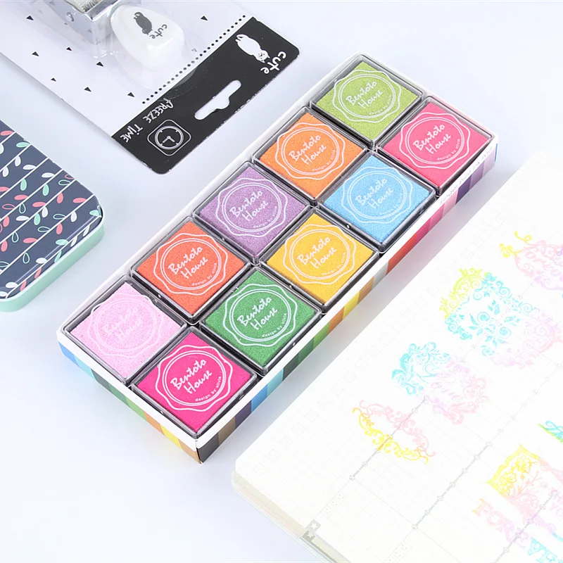 DIY Scrapbooking Vintage Crafts Ink pad 1 box 20 colors Colorful Inkpad Stamps Sealing Decoration handmade Scrapbooking Material