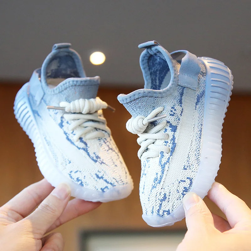 Sports Shoes Kids Sneakers Kids Shoes Kids Sports Shoes Size 21-38 Kids Casual Shoes Summer Boys Sneakers Breathable Knit Non-slip Shoes Lightweight Girls Casual Children's