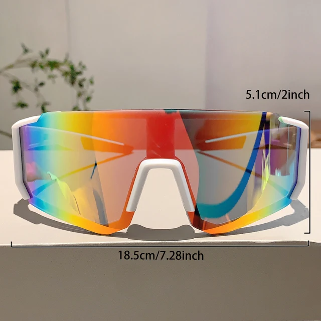 KAMMP Trendy Cycling Goggles Oversized Decor Women's Sports Anti UV Sunglasses Men's Outdoor Brand Design Sun Glasses for Hiking 6