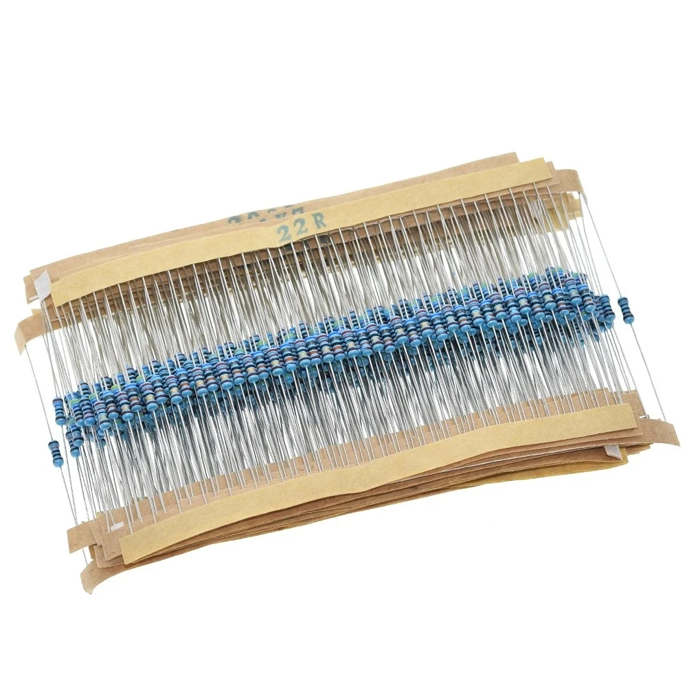 Carbon Film Resistor 600pcs Resistor Kit 10 Ohm-1MOhm 1/4W &plusmn;1% Carbon Film Single Resistor Electrical Electronics 30 Value