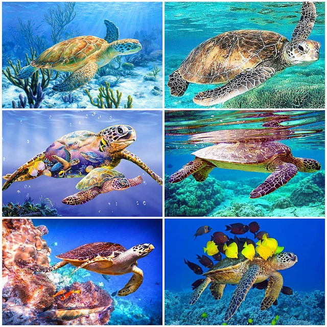 Sea Turtle 5D DIY AB Diamond Painting Mosaic Embroidery Ocean Animals Cross  Stitch Handmade Craft Rhinestones Home Decor Gift - AliExpress