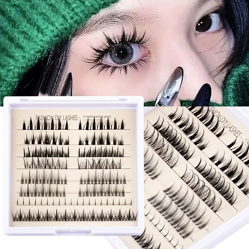 

116Clusters Fluffy Dramatic Thick Volume Eyelashe Natural Lashes Fake Lashes Pack DIY Eyelashes Individual Lashes Russia 30D/40D