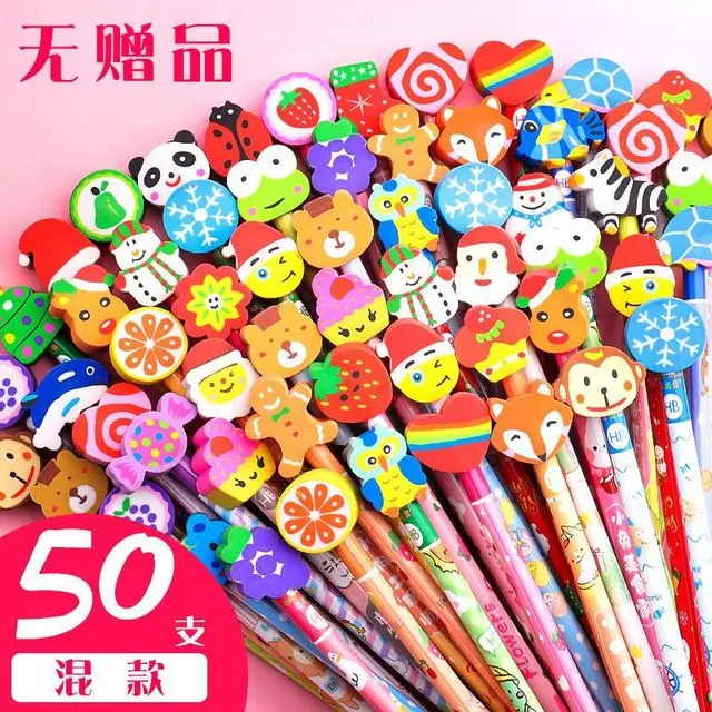 

Карандаш с ластиком и мультяшными животными, 40/60/100 шт.