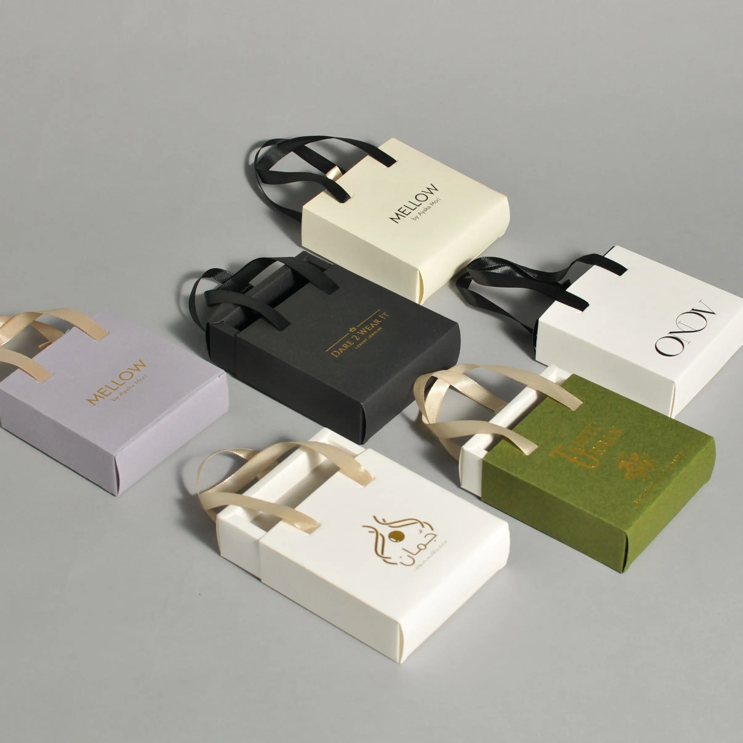

50pcs custom logo jewelry gift box jewelry package carton rectangular sponge