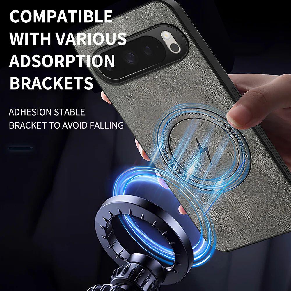 Magnetic Fashion PU Leather Shockproof Phone Case with Hard Plastic Protection
