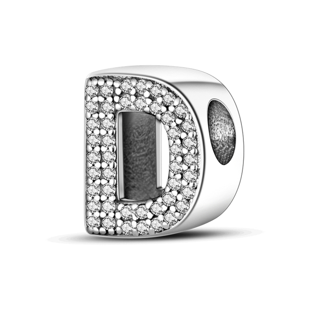 Sale 100% 925 Silver Color 26 letters A-Z series Charm Bead Fit Original Pandora Bracelet Bangle For Women Jewelry Gift 2022