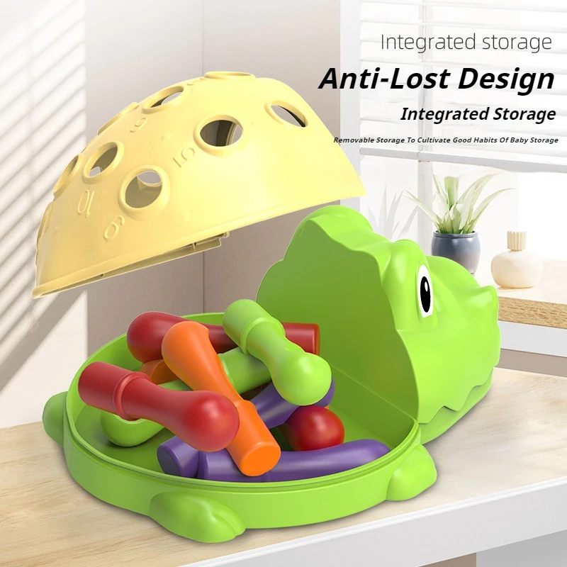 Hippo Montessori Biomimetic Toys Baby Concentration Training Puzzle Toys Fine Motor Sensory spelling Toys for Kids gift 1 year 3 3