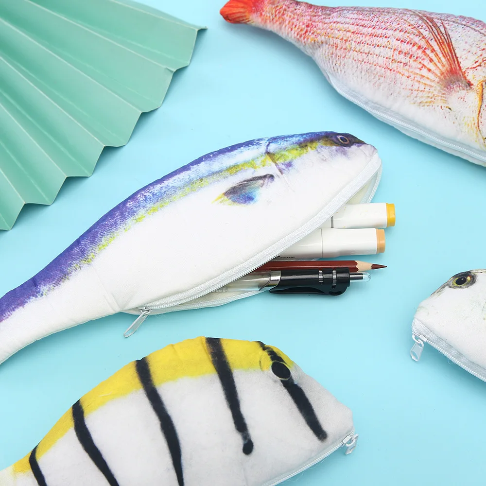 Fish Pencil Pouch Fish Coin Purse Pencil Case Novelty Nylon Realistic  Design Fish Shaped Pencil Case For Boys Girls Gifts - AliExpress